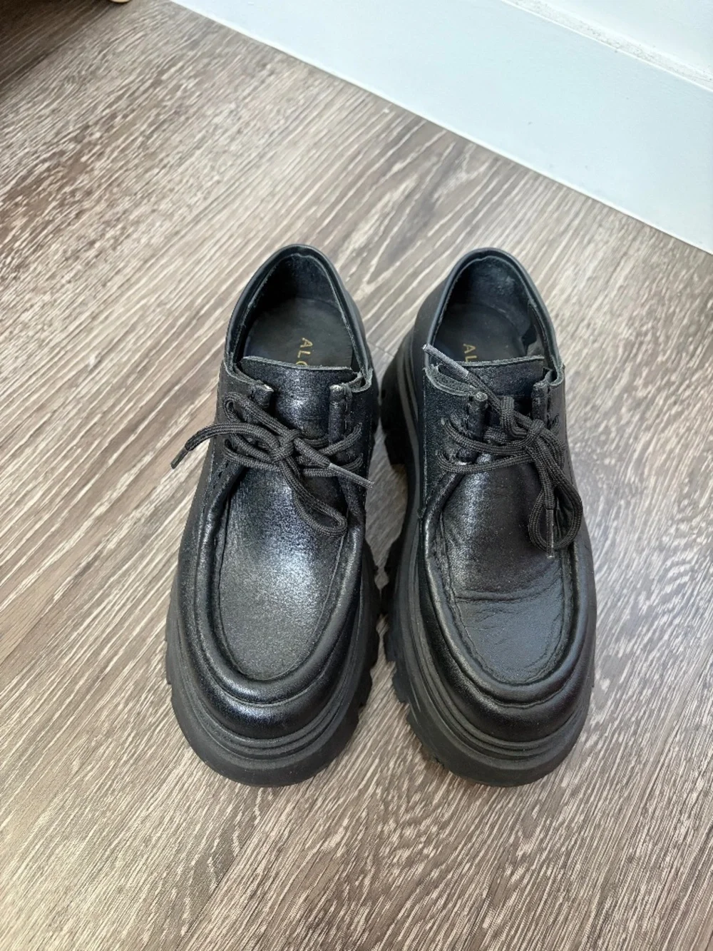 Alohas Black Platform Loafers Size 6